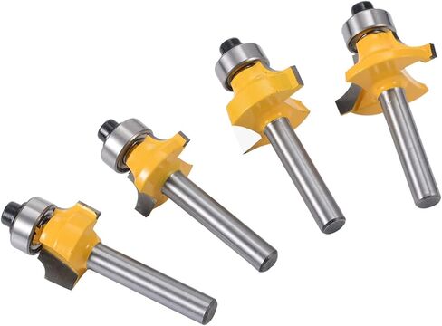 4pcs 1/4 "جولة طحن قاطع الرأس سبيكة جولة طحن رأس القاطع تحمل تدفق القمامة بتات الأداة DIY أدوات القاطع الطحن القاطع in Kuwait