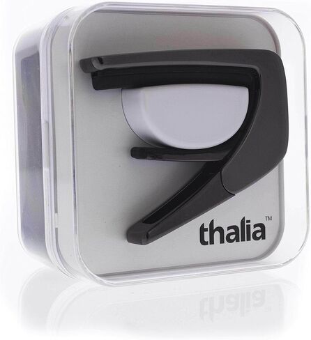 Thalia Guitar Capo for Acoustic and Electric - Series Deluxe with Universal Human Touch Fets - Capo Premium for Acoustic Guitar 6 و 12 String ، Electric & Classical - Black Chrome - Azure Seas in Kuwait