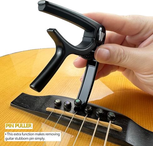 WINGO Guitar Capo for Acoustic and Electric Guitars, Ukulele, Mandolin, Banjo - Black. in Kuwait