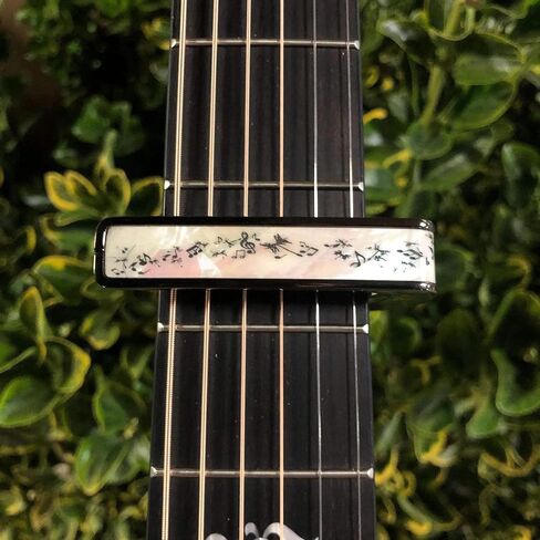 Thalia Guitar Capo for Acoustic and Electric - Series Deluxe with Universal Human Touch Fets - Capo Premium for Acoustic Guitar 6 و 12 String ، Electric & Classical - Black Chrome - Azure Seas in Kuwait
