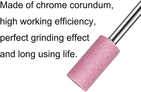 NACX 8mm Cylinder Shape Abrasive Mounted Stone Grinding Wheel Head, Rotary Grinding Stone Bits, 1/8" Shank, 30Pcs(Pink) in Saudi Arabia