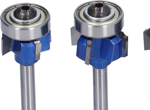 3pcs round round router router - قاطع طحن الخشب مع تصميم 4 الناي ، 6 مم ، R1 R2 R3 للتشذيب in Kuwait