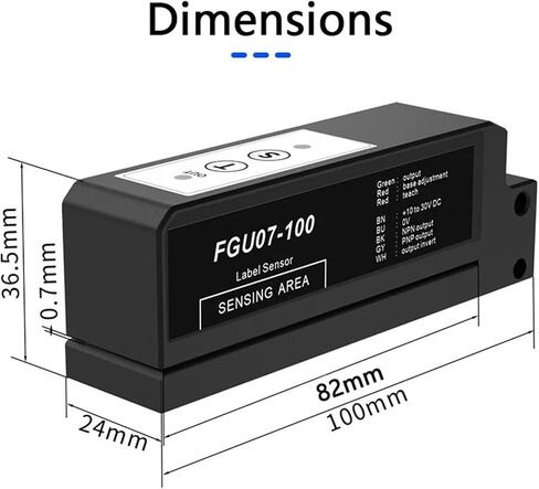 FGU07-100 Transparent self-Adhesive semi-Transparent Labeling Machine capacitive Label Sensor in Saudi Arabia