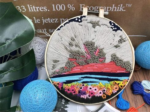 Abillyn Embroidery Starter Kit Christmas Tree مختومة بنماذج مطبوعة من غرز مجموعات التطريز (عيد الميلاد 1) in Kuwait