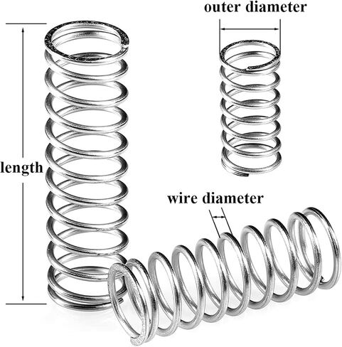 300Pcs Compression Spring Assortment Kit,23 Different Sizes Mechanical Small Spring Sets, Stainless Steel Mini Spring for DIY Projects (300) in Saudi Arabia