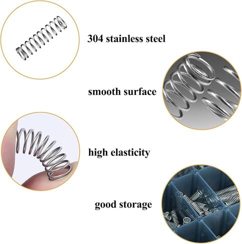 300Pcs Compression Spring Assortment Kit,23 Different Sizes Mechanical Small Spring Sets, Stainless Steel Mini Spring for DIY Projects (300) in Saudi Arabia