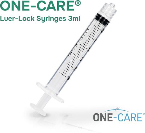 MediVena ONE-CARE 1ml Luer-Lock Syringes, Sterile, Low Dead Space, 100/bx Blister-Packed Syringes 1cc in Kuwait