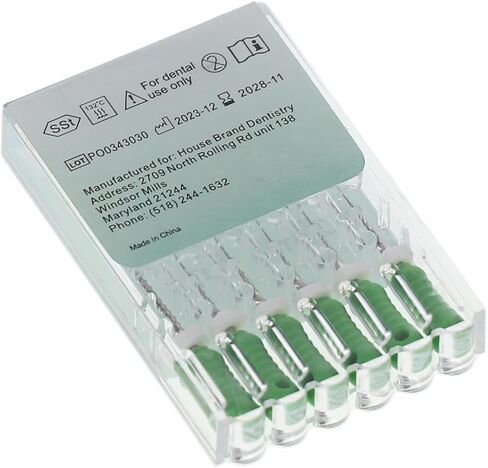 400115 HSB اللباط K-Files 21mm #70 من الفولاذ المقاوم للصدأ الأخضر 6/PK in Saudi Arabia