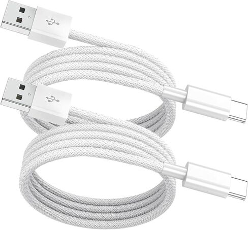 USB-C to Lightning Cable, 6 Feet, 2-Pack, 90 Degree Fast Charging Cord for iPhone 16/15/14/13/12, iPad, MacBook, Samsung Galaxy in Kuwait