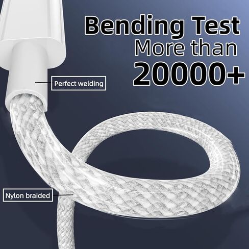 USB-C to Lightning Cable, 6 Feet, 2-Pack, 90 Degree Fast Charging Cord for iPhone 16/15/14/13/12, iPad, MacBook, Samsung Galaxy in Kuwait