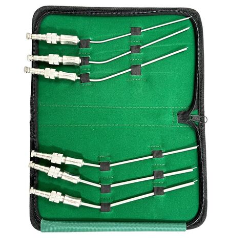 Stainless Steel Frazier Suction Tubes with Finger Valve & Obturator - 6FR, 7FR, 8FR, 9FR, 11FR, 12FR - with Storage Case (6PC Kit) in Saudi Arabia