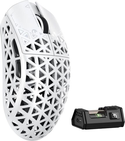 M5 Ultra Carbon Fiber 8khz اللاسلكي الماوس اللاسلكي ، مستشعر PAW3950 42 كيلو دبليو دبيني ، 39 جرام خفيفة الوزن 2.4 جيجا هرتز/BT/السلك in Saudi Arabia