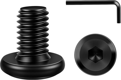 M6 x 16mm Flat Head Socket Cap Screws Bolts 20Pcs, Carbon Steel M6 Furniture Bolts, Full Thread, Hex Drive, Black Finish(with Hex Spanner) in Saudi Arabia