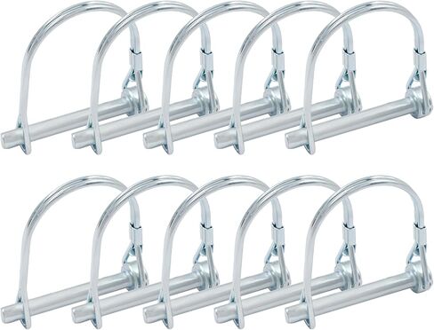10 Pcs 5/16" x 2-3/4" Square Shaft Locking Pin, 5/16" Pto Pin Wire Lock Pin Heavy Duty Safety Coupler Pin Hitch Pin Trailer Locking Pin in Saudi Arabia