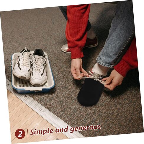 Milisten 1pair Bowling Sliding Shoe Cover Cover Slider Slider Cover لتعزيز الأداء المتين التصميم المرن خفيف الوزن ومقاوم للأوساخ لمستلزمات البولينج الرياضية السوداء in Saudi Arabia