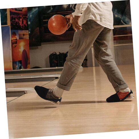 Milisten 1pair Bowling Sliding Shoe Cover Cover Slider Slider Cover لتعزيز الأداء المتين التصميم المرن خفيف الوزن ومقاوم للأوساخ لمستلزمات البولينج الرياضية السوداء in Saudi Arabia