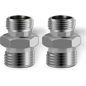 2Pcs M14 to M16 Carbon Stee Fittings Adapters for Mini Excavator Hydraulic Hose Pipe Thread Connector Compatible with AGT、FF Industries、VICSEC、Miva、Machpro、TPM in Kuwait