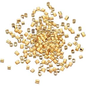 900pcs حبات أنبوب النحاس المطلي بالذهب الذهبي حوالي 2 مم عريض 2 مم من ثقب طويل 1.5 ملم 10 جرام in Kuwait