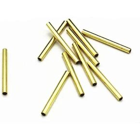 100PCS Metal Brass Tube Beads Connectors DIY 2.5mm × 15mm 2mm × 30 مم 3 مم × 40 مم × 20 مم (2 مم × 30 مم) in Kuwait