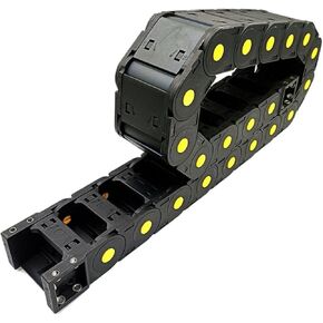 Transmission Chain of Power 1 Meter 25x38mm Semi-Closed Type Drag Chain Wire Carrier Enhanced Plastic Towline Machine Transmission Cable Transmission Chain of Power(R100) in Saudi Arabia