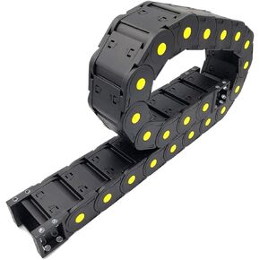 Transmission Chain of Power 1Meter 25 Series Towline Wire Carrier Cable Drag Chain Equipment Protection Tanks Enclosed Bilateral Opening Transmission Chain of Power(Inner Size 25X50mm,R75) in Saudi Arabia