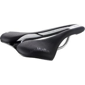 Selle Italia SLR Boost Endurance Ti316 Superflow Road Bike Saddle - Comfortable Road Bicycle Seat - Short Nose Saddle Road, Racing, Endurance, & Triathlon, Black & White, 248 x 145mm, 207g (SI510753) in Kuwait
