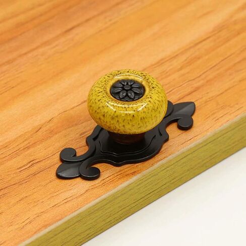 Vintage Ceramic Knobs, 2 pcss Cabinet Pulls with Screw, Single Hole European Ceramic Cabinet Furniture Knobs Kitchen Handle Drawer Cartoon Knobs (Color : White) in Saudi Arabia
