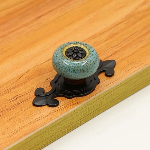 Vintage Ceramic Knobs, 2 pcss Cabinet Pulls with Screw, Single Hole European Ceramic Cabinet Furniture Knobs Kitchen Handle Drawer Cartoon Knobs (Color : White) in Saudi Arabia