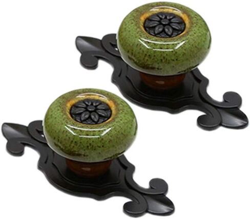 Vintage Ceramic Knobs, 2 pcss Cabinet Pulls with Screw, Single Hole European Ceramic Cabinet Furniture Knobs Kitchen Handle Drawer Cartoon Knobs (Color : White) in Saudi Arabia