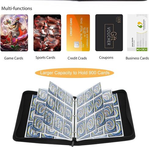 Cool Dragon Trading Card Binder - 4-Pocket Zipper Binder with 400 Pockets, Ideal for Card Collectors and Enthusiasts - Collectible Trading Card Album with Sleeves in Saudi Arabia