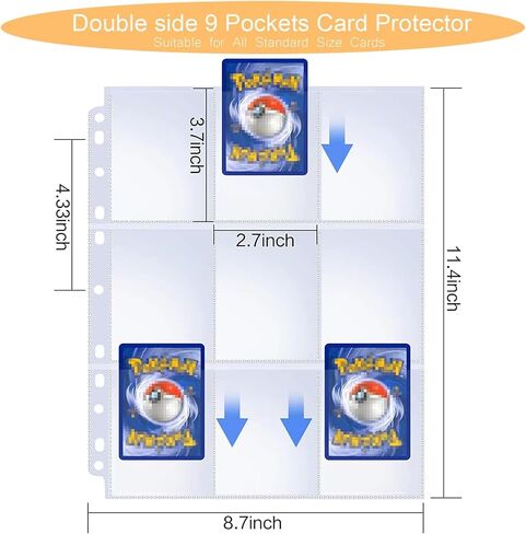 Cool Dragon Trading Card Binder - 4-Pocket Zipper Binder with 400 Pockets, Ideal for Card Collectors and Enthusiasts - Collectible Trading Card Album with Sleeves in Saudi Arabia