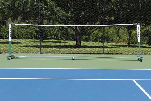 Roll-a-Net - Sturdy, Portable Tennis Net | Easy Set-Up and Quick Storage | for Tennis, Badminton, Indoors and Outdoors | 4-inch Locking Wheels | Nylon Duffel Bag on Wheels Included in Saudi Arabia