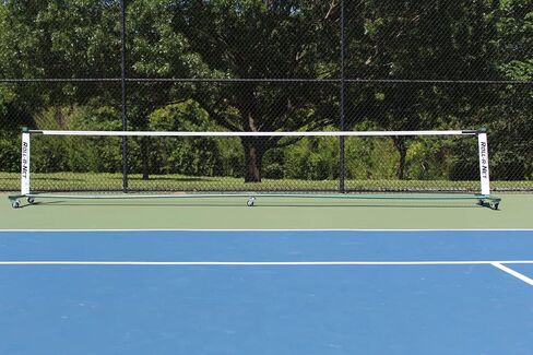 Roll-a-Net - Sturdy, Portable Tennis Net | Easy Set-Up and Quick Storage | for Tennis, Badminton, Indoors and Outdoors | 4-inch Locking Wheels | Nylon Duffel Bag on Wheels Included in Saudi Arabia