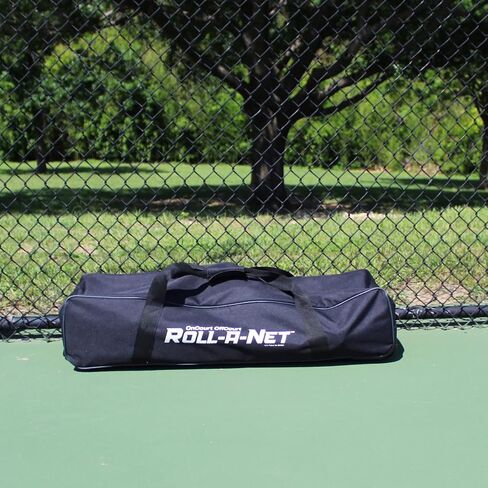 Roll-a-Net - Sturdy, Portable Tennis Net | Easy Set-Up and Quick Storage | for Tennis, Badminton, Indoors and Outdoors | 4-inch Locking Wheels | Nylon Duffel Bag on Wheels Included in Saudi Arabia