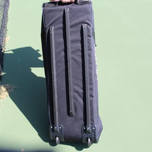 Roll-a-Net - Sturdy, Portable Tennis Net | Easy Set-Up and Quick Storage | for Tennis, Badminton, Indoors and Outdoors | 4-inch Locking Wheels | Nylon Duffel Bag on Wheels Included in Saudi Arabia