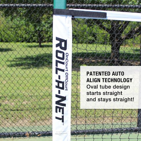 Roll-a-Net - Sturdy, Portable Tennis Net | Easy Set-Up and Quick Storage | for Tennis, Badminton, Indoors and Outdoors | 4-inch Locking Wheels | Nylon Duffel Bag on Wheels Included in Saudi Arabia
