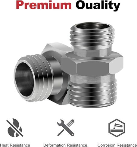 2Pcs M14 to M16 Carbon Stee Fittings Adapters for Mini Excavator Hydraulic Hose Pipe Thread Connector Compatible with AGT、FF Industries、VICSEC、Miva、Machpro、TPM in Kuwait