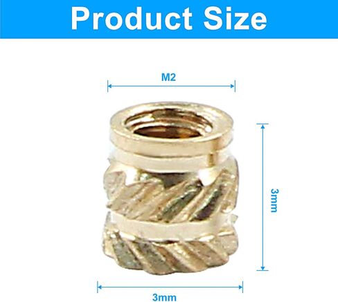 HITEFU M2 مجموعة حرارة مجموعة ، 100 PCS إدراج الخيوط للطباعة ثلاثية الأبعاد ، المكسرات المتري النحاسية in Saudi Arabia