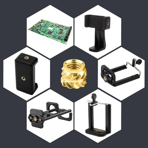 100 PCS M3 ملجم إدراج M3 × 4 مم × 5 مم مجموعة حرارة ، مكسرات ناتجة ثلاثية الأبعاد ، مصوّرات ملزمة in Kuwait