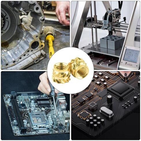 100 PCS M3 ملجم إدراج M3 × 4 مم × 5 مم مجموعة حرارة ، مكسرات ناتجة ثلاثية الأبعاد ، مصوّرات ملزمة in Kuwait