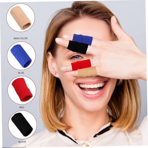 40pcs الأكمام ضغط دعم الإصبع من أجل دعامة إصبع مرنة للأصابع منتفخة مواد قابلة للتنفس للإصابة والاستخدام اليومي in Saudi Arabia