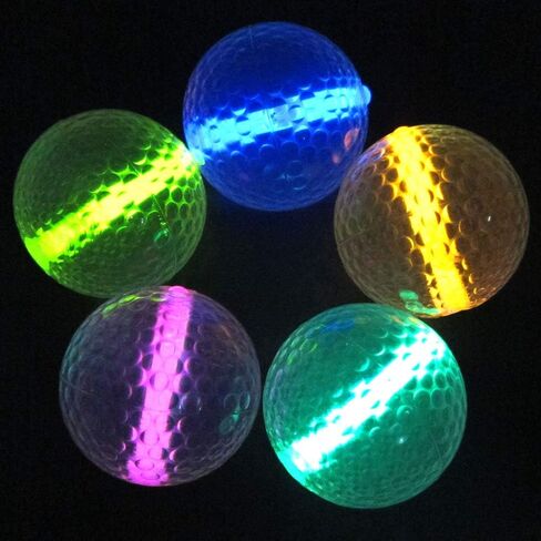 Glow Golf Balls (Set of 20) - Night Golf With Glow Stick Inserts (Assorted) in Saudi Arabia