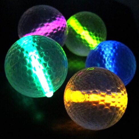 Glow Golf Balls (Set of 20) - Night Golf With Glow Stick Inserts (Assorted) in Saudi Arabia