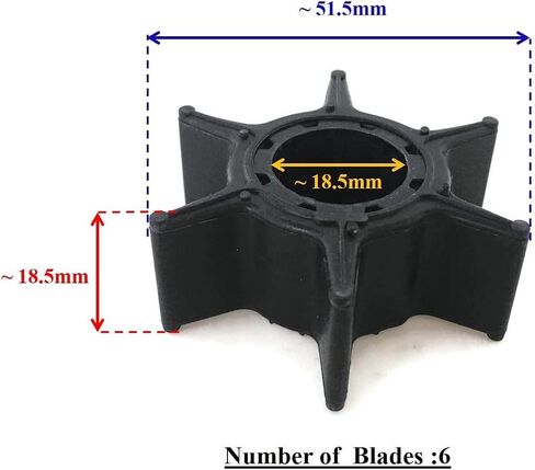 Boat Motor Water Pump Impeller 6H3-44352-00 697-44352-00 18-3069 for Yamaha 40HP 50HP 55HP 60HP 70HP Outboard Engine in Saudi Arabia