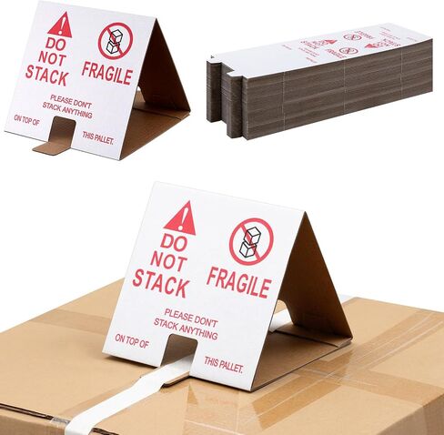 60 جهاز كمبيوتر لا تكدس مخاريط البليت 8 × 8 × 7 "لا تكدح مخروطات من الورق المقوى المموج ، والشحن الأبيض الآمن الأحمر وتنبيهات معالجة لأرصفة تحميل المستودع in Saudi Arabia