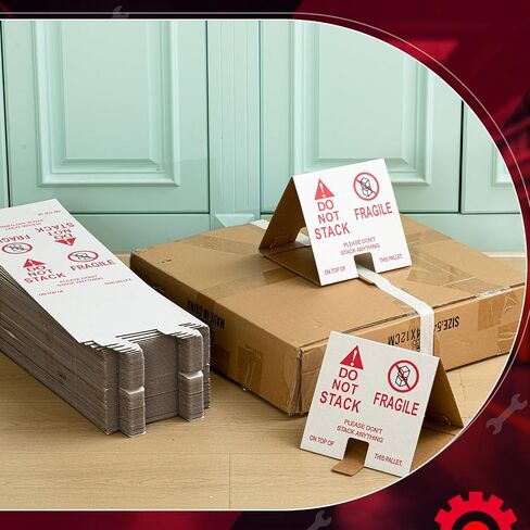 60 جهاز كمبيوتر لا تكدس مخاريط البليت 8 × 8 × 7 "لا تكدح مخروطات من الورق المقوى المموج ، والشحن الأبيض الآمن الأحمر وتنبيهات معالجة لأرصفة تحميل المستودع in Saudi Arabia