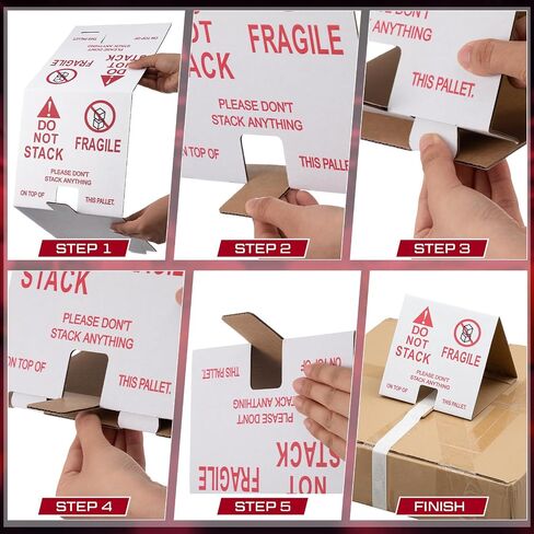 60 جهاز كمبيوتر لا تكدس مخاريط البليت 8 × 8 × 7 "لا تكدح مخروطات من الورق المقوى المموج ، والشحن الأبيض الآمن الأحمر وتنبيهات معالجة لأرصفة تحميل المستودع in Saudi Arabia