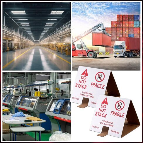 60 جهاز كمبيوتر لا تكدس مخاريط البليت 8 × 8 × 7 "لا تكدح مخروطات من الورق المقوى المموج ، والشحن الأبيض الآمن الأحمر وتنبيهات معالجة لأرصفة تحميل المستودع in Saudi Arabia