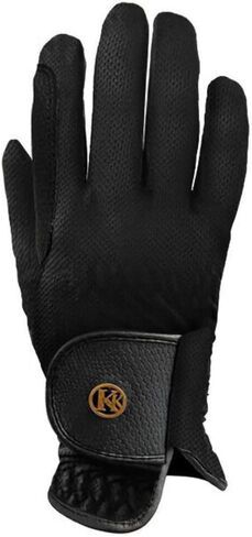 قفازات شبكة أسود Kunkle الفروسية - أسود / 7 in Kuwait