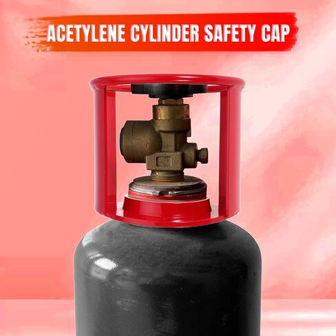 Acetylene Cylinder Regulator Safety Cap Protector Safety Collar 3-1/2" x 12" for High and Low Pressure Tanks Acetylene Tanks Gas Cylinders, Fine Thread (1pcs) in Saudi Arabia